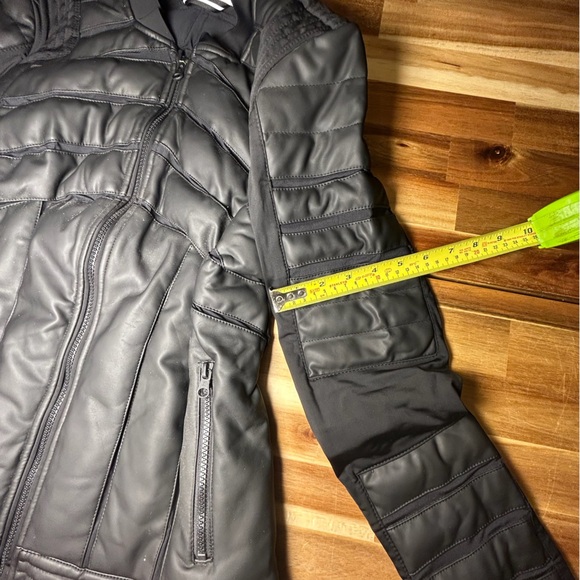 NWT! blanc noir Black Quilted Leather Jacket - Picture 13 of 15